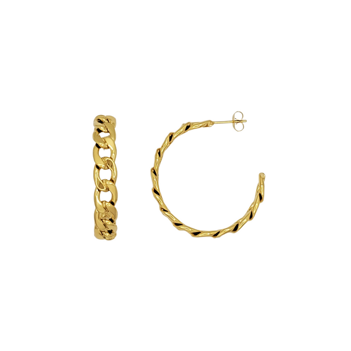 Add a modern edge to your look with these statement-making earrings. The Chain Link Earrings feature a Cuban link silhouette, giving them their sexy and edgy look that's perfect for any occasion.