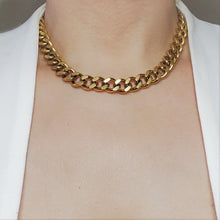 Load image into Gallery viewer, Our Chunky Choker Cuban link necklace is a bold statement-maker and a staple in any closet. It&#39;s easy to wear and versatile, making it a great addition to your jewelry collection!
