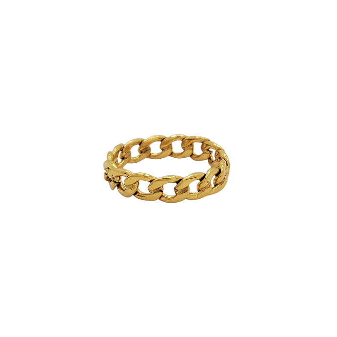 Our Chain Link Ring is a statement piece that you can wear every day. Featuring sleek, simple lines and a modern design, this ring looks great worn alone or stacked with other styles.