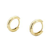 Load image into Gallery viewer, Benny hoop earrings are the perfect everyday piece. These lightweight, classic baby hoops can be worn alone or stacked with other styles for a more dramatic look.
